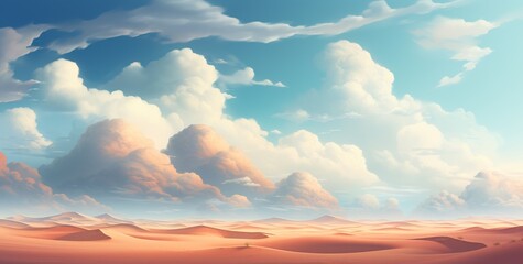 Wall Mural - beautiful desert dune hills at dramatic purple sunset