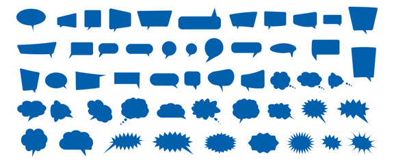 Wall Mural - speech bubble icon set. talk or cloud speech bubbles collection.