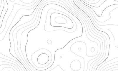 Abstract black and white wavy topography map background. Topography relief and topographic map wave line background.