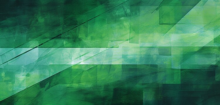 Craft an abstract background featuring grungy graphics that resemble watercolor, with vibrant shades of green blending seamlessly.
