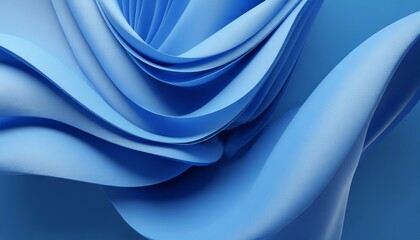 3d render abstract background with folded textile ruffle blue cloth macro wavy fashion wallpaper