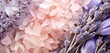 Extreme close-up of delicate flower petals, soft pastel corals and muted lavender lavenders,x