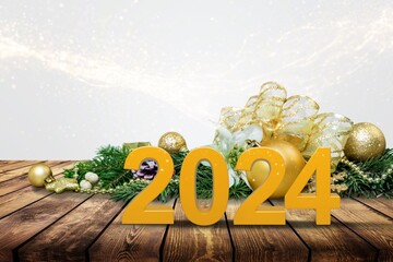 Canvas Print - 2024 new year background holidays card