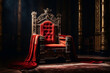 © Md. Nazmul Sikder - Majestic throne room. King Throne illustration. Golden filigree throne room in a medieval.