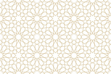 Wall Mural - Seamless geometric pattern in authentic arabian style.