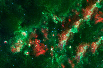 Wall Mural - green space nebula. elements of this image furnished by nasa