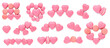 © Pixel-Shot - Set of many sweet heart-shaped macarons on white background, flat lay