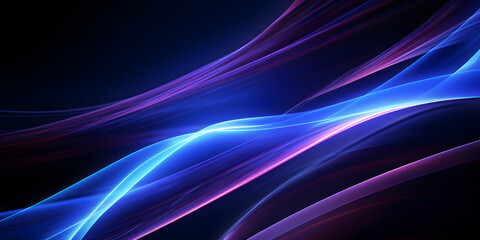 Wall Mural - abstract futuristic glowing neon waves background