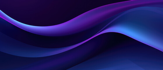 Wall Mural - Flowing purple waves creating a luxurious and dynamic abstract background.