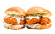 Tempting Treats: Crispy Buffalo Chicken Bites Isolated on Transparent Background PNG.