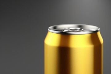 Poster - A detailed view of a beer can. This image can be used for beverage industry promotions or in articles about beer