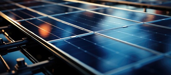 Wall Mural - top view of solar Panel array