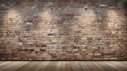  An elegant and original wide-format background image featuring a light brick texture. Ideal for various design and architectural concepts.