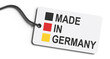 “Made in Germany” hang tag isolated on transparent background