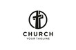 Church logo. Christian symbols. The Cross of Jesus Logo Design