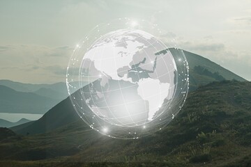 Wall Mural - ecological environmentally digital concept infographic