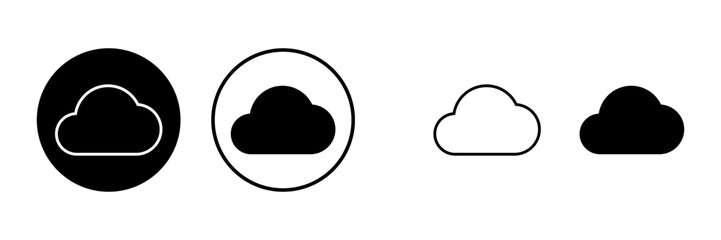 cloud icons set. cloud computing icon