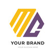 Set of Letter MC, CM, M, C Logo Design Collection, Initial Monogram Logo, Modern Alphabet Letter MC, CM, M, C Unique Logo Vector Template Illustration for Business Branding.