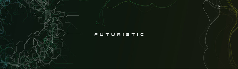 Poster - A technological futuristic background with modern line art and beautiful colors. Vector Background design.