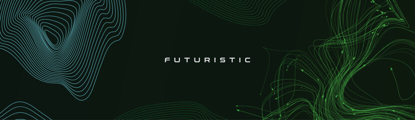 Poster - A technological futuristic background with modern line art and beautiful colors. Vector Background design.