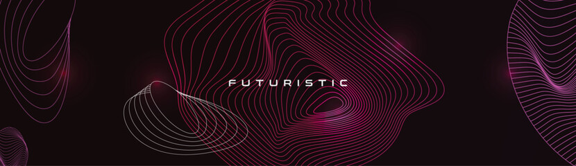 Poster - A technological futuristic background with modern line art and beautiful colors. Vector Background design.