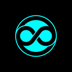 Poster - Logo design graphic concept creative abstract premium vector unique stock infinity loop illustration negative space. Related to loop circle illusion