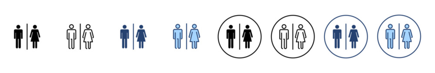 Wall Mural - Toilet icon vector. Girls and boys restrooms sign and symbol. bathroom sign. wc, lavatory