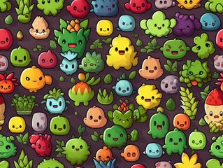 cute cartoon seamless pattern