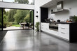 © Kien - tiled floor in a modern, contemporary kitchen