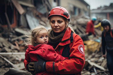 volunteers brought humanitarian aid to the victims