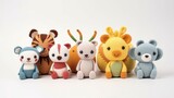 Fototapeta Pokój dzieciecy - Crocheted baby toys in adorable animal shapes, stimulating imagination and play