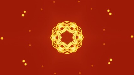 Poster - Moving pattern with star and geometric lines. Design. Festive animation with moving pattern and star. Luminous patterned lines move and change on festive background