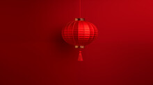 Red Chinese Lantern On Red Background Picture
