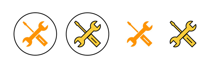 Wall Mural - Repair tools icon set for web and mobile app. tool sign and symbol. setting icon. Wrench and screwdriver. Service