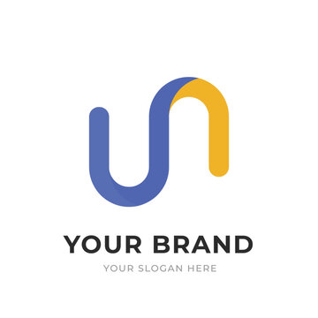 Set of Letter UN, NU, UR, U, N, R Logo Design Collection, Initial Monogram Logo, Modern Alphabet Letter UN, NU, UR, U, N, R Unique Logo Vector Template Illustration for Business Branding