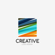 © antishock - Modern abstract logo design. Geometric vector art. Clean overlapping lines and abstract shapes. Perfect for modern brand