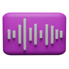 set of buttons 3d icon