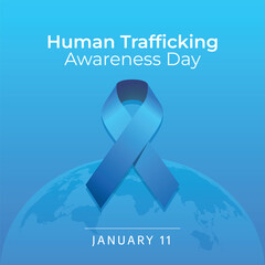 Wall Mural - Flyers honoring the National Human Trafficking Awareness Day or promoting associated events might include vector graphics highlighting the holiday. design of flyers, celebratory materials.