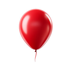 Wall Mural - Red balloon on transparent background, ai technology