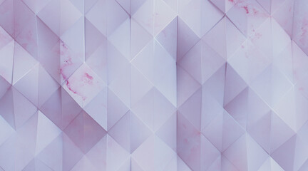 Wall Mural - Random shifted Wall background with tiles. Futuristic, triangle tile pattern Wallpaper with 3D. 3D Render