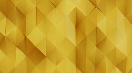 Wall Mural - Random shifted Wall background with tiles. Futuristic, triangle tile pattern Wallpaper with 3D. 3D Render