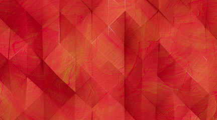 Wall Mural - Random shifted Wall background with tiles. Futuristic, triangle tile pattern Wallpaper with 3D. 3D Render