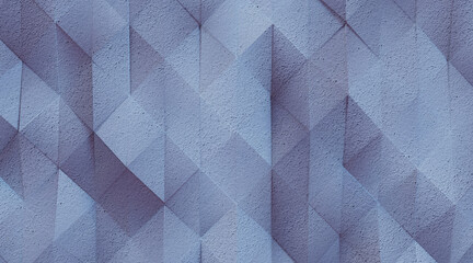 Wall Mural - Random shifted Wall background with tiles. Futuristic, triangle tile pattern Wallpaper with 3D. 3D Render