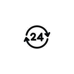 Poster - 24 hours icon, 24 hours sign vector for web site Computer and mobile app