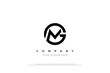 Initial Letter MG Logo or GM Monogram Logo Design Vector