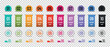 Colorful Number Icons Set - Simple Flat Vector Illustrations Isolated On Transparent Background