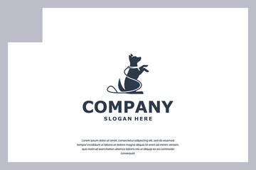 Wall Mural - dog training logo design