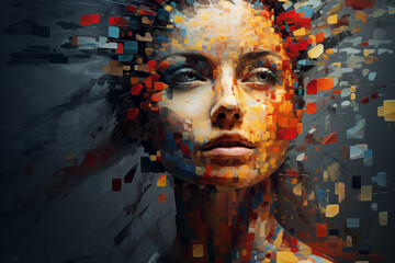 Poster - A digital collage of fragmented images, forming a visual narrative that challenges conventional perceptions.