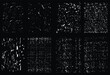 Dirty Grunge Textures Vector Set vector detailed 
Overlays stamp texture with effect grunge, Grunge Images texture black. Dark weathered overlay pattern sample on transparent Grunge background design,