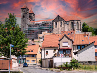 Wall Mural - Castle in the city of Quedlinburg